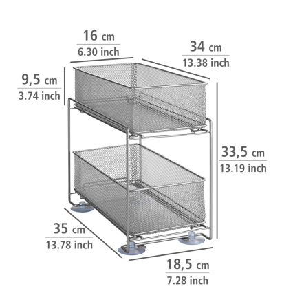 WENKO 53140800 - GIOMA Shelf 35x33,5 cm silver