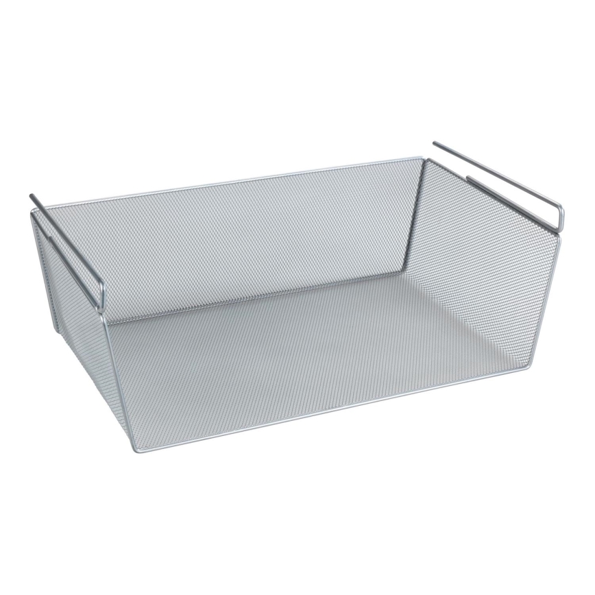 WENKO 53143100 - Basket 49 x 28 cm, Silver