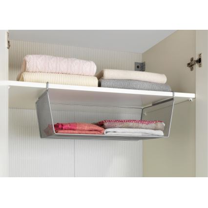 WENKO 53143100 - Basket 49 x 28 cm, Silver