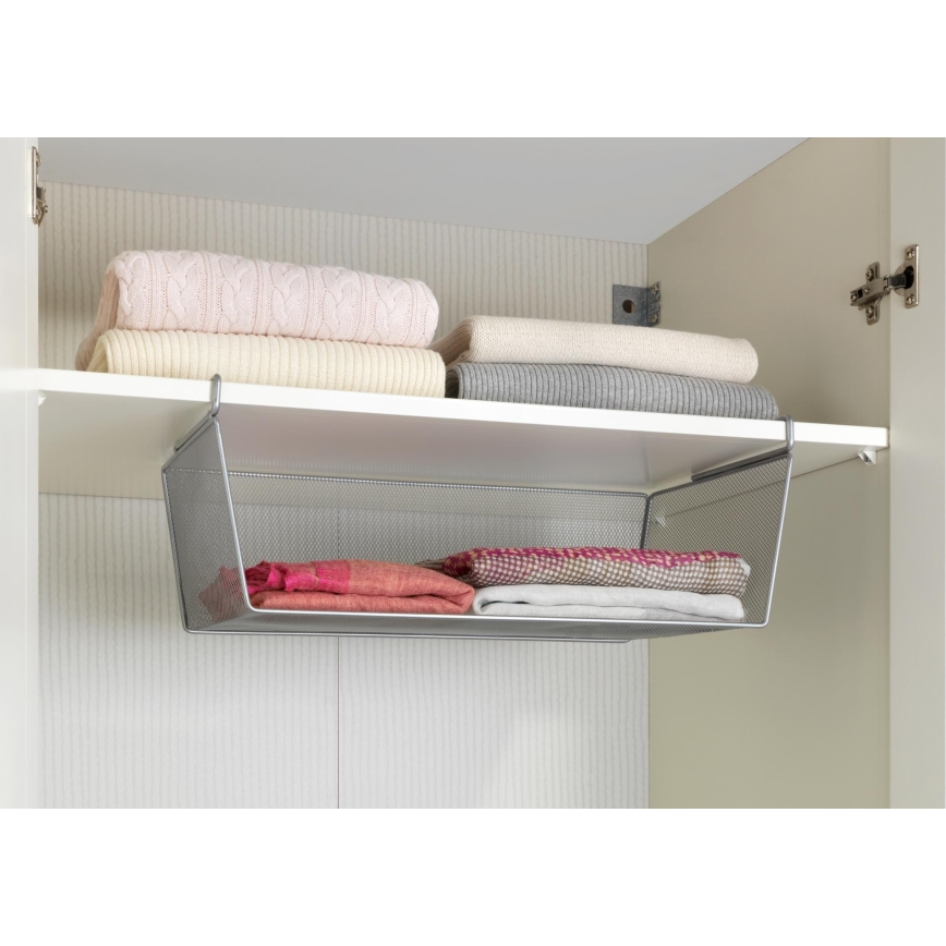 WENKO 53143100 - Basket 49 x 28 cm, Silver