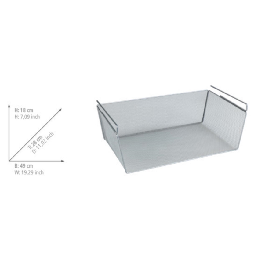 WENKO 53143100 - Basket 49x28 cm Silver