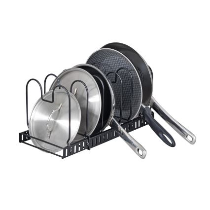 WENKO 53149100 - Lid and Pan Holder 18 x 18 cm, Black