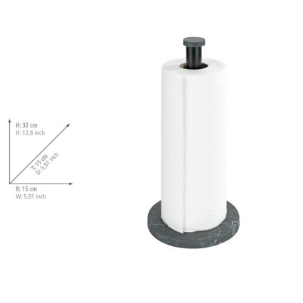 WENKO 53212100 - Black Towel Holder 15x32 cm