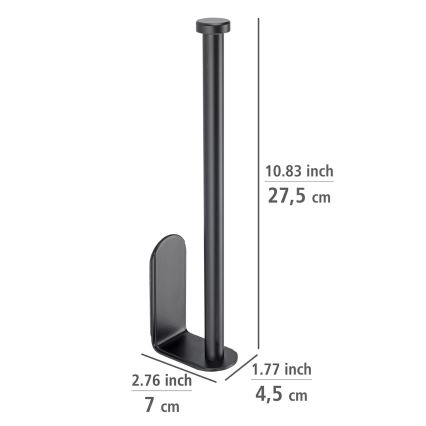 WENKO 53214100 - NIO Roll Holder 27.5 x 7 cm, Black