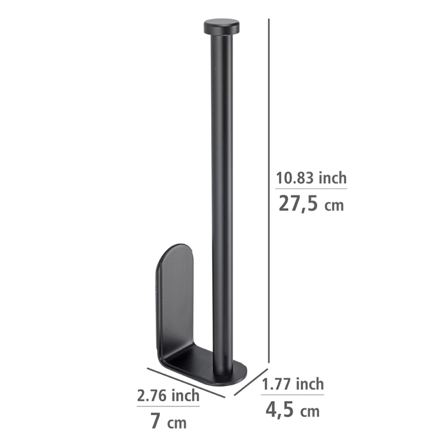WENKO 53214100 - NIO Roll Holder 27.5 x 7 cm, Black