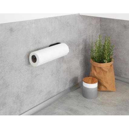 WENKO 53214100 - NIO Roll Holder 27.5 x 7 cm, Black