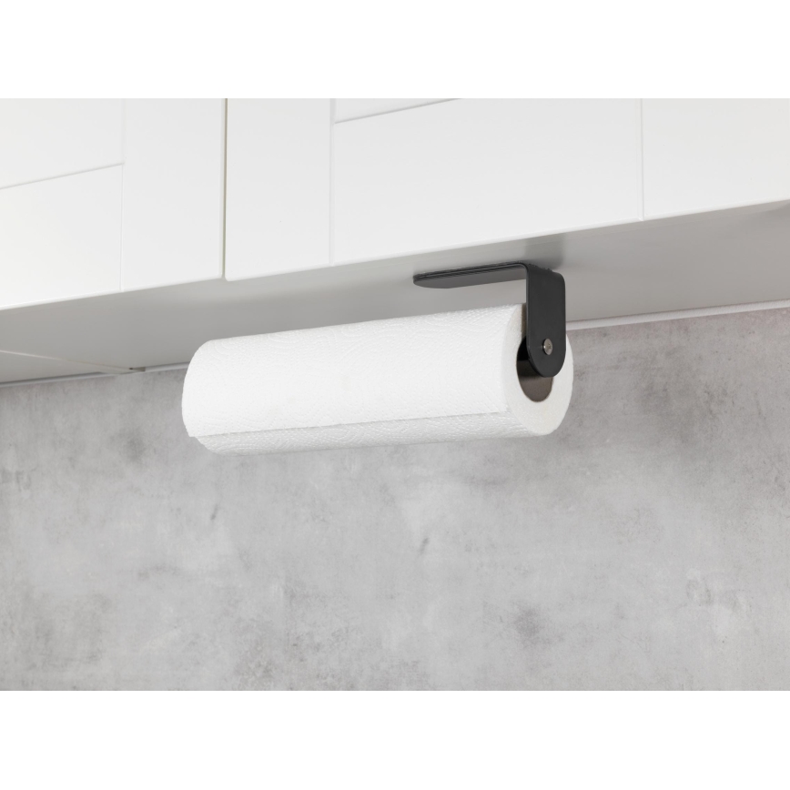 WENKO 53214100 - NIO Roll Holder 27.5 x 7 cm, Black