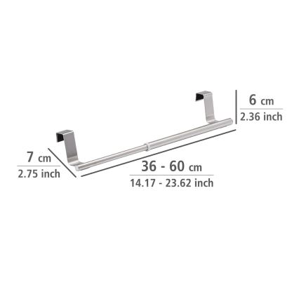 WENKO 53245100 - Towel holder TELESCOPE 7x6 cm silver/black