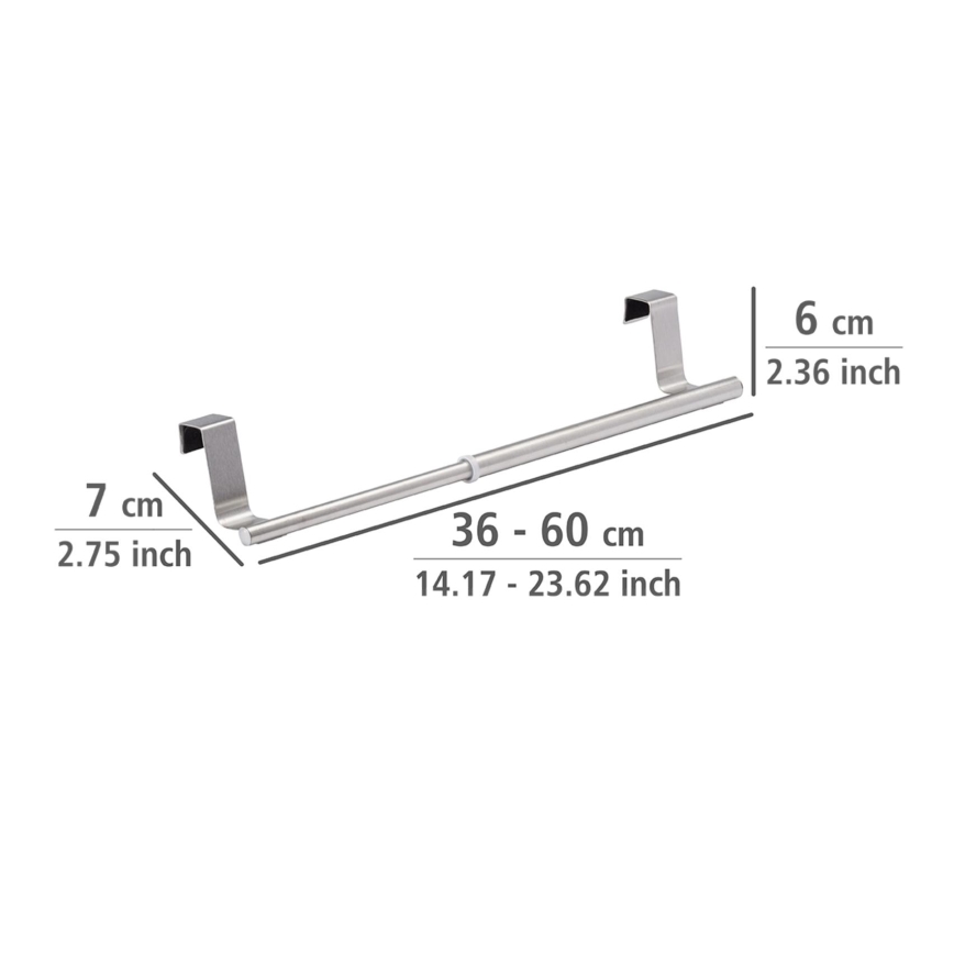WENKO 53245100 - Towel holder TELESCOPE 7x6 cm silver/black