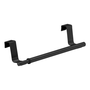 WENKO 53246100 - Towel Holder 7x6 cm Stainless Steel/Black