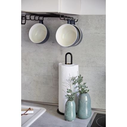 WENKO 53256100 - Paper towel holder 12.5 x 32.5 cm, black