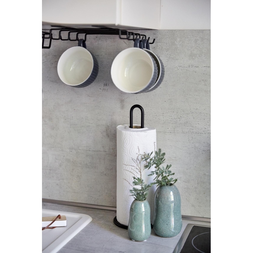 WENKO 53256100 - Paper towel holder 12.5 x 32.5 cm, black