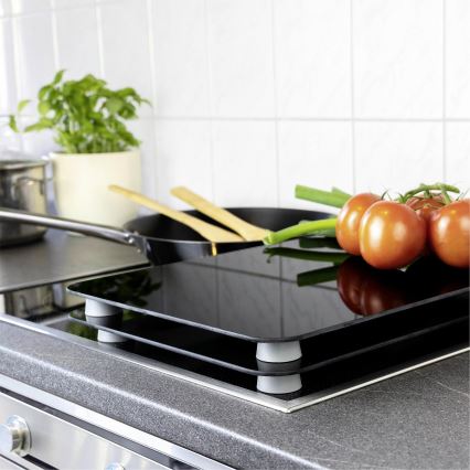 WENKO 53898100 - Cover Plate 52 x 30 cm, Black/Grey/Transparent