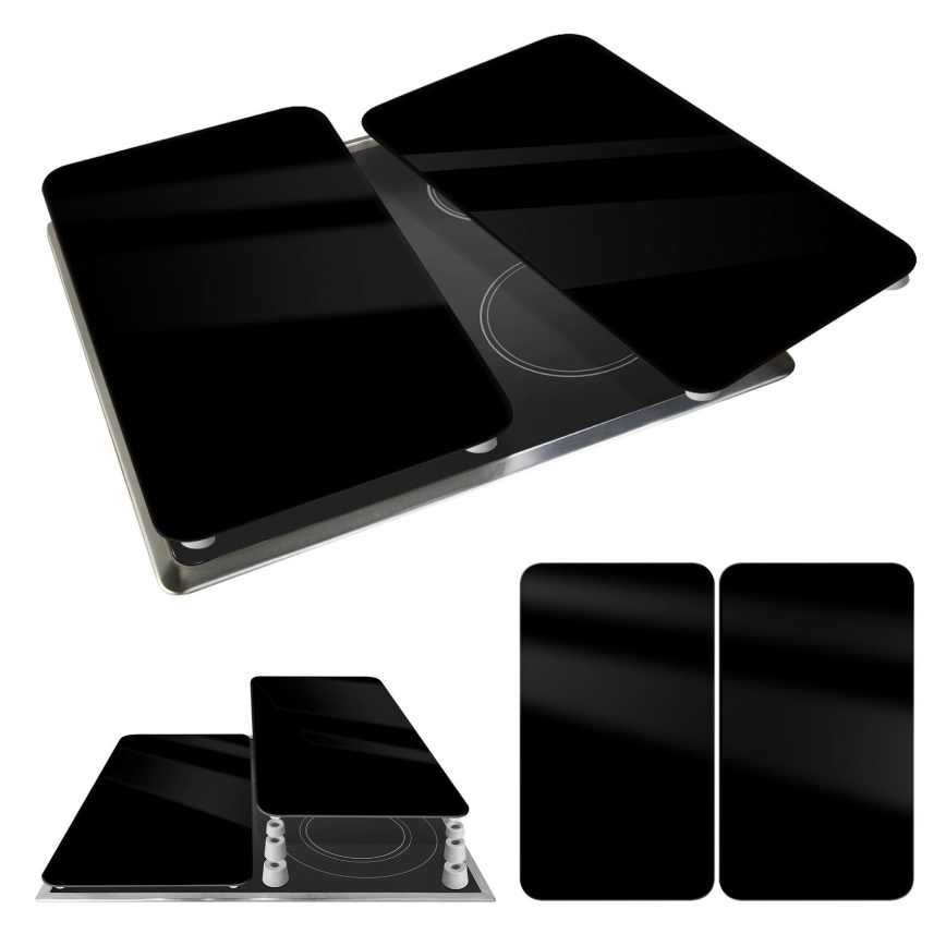 WENKO 53898100 - Cover Plate 52 x 30 cm, Black/Grey/Transparent
