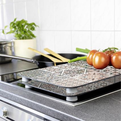 WENKO 53904100 - Stovetop cover 30x52 cm multicoloured/grey/clear