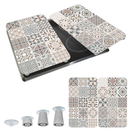 WENKO 53904100 - Stovetop cover 30x52 cm multicoloured/grey/clear