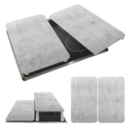 WENKO 53906100 - Cooktop cover 30x52 cm grey/clear