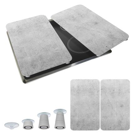 WENKO 53906100 - Cooktop cover 30x52 cm grey/clear