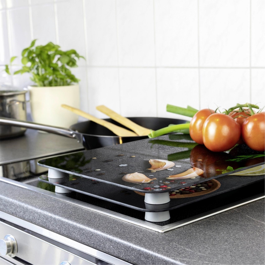 WENKO 53907100 - Cooktop Cover 30x52 cm Multicolored/Gray/Transparent