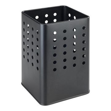 WENKO 54017100 - Cutlery Holder SILIO 11.5 x 16.5 cm Black