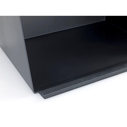 WENKO 54098100 - KUBO Bread Bin 35 x 26.5 cm, Black/Brown