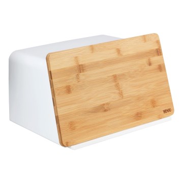 WENKO 54099100 - KUBO Bread Box 35 x 26.5 cm white/brown