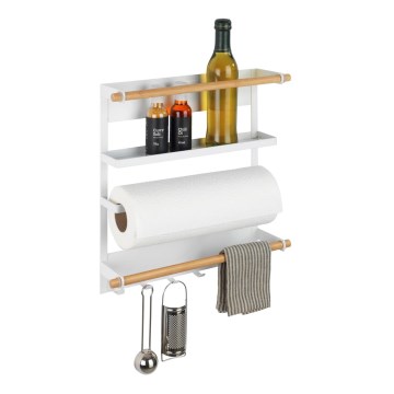 WENKO 54113100 - MAGNA Organizer 33x34 cm White/Brown/Black