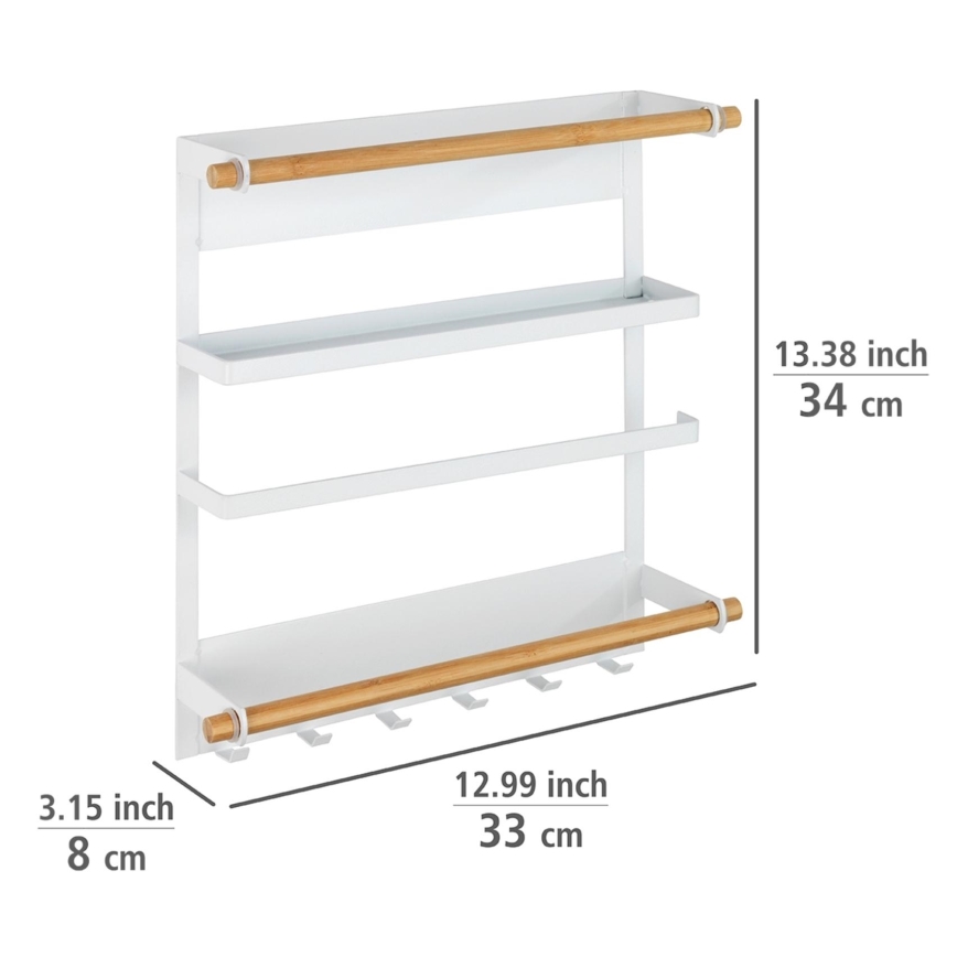 WENKO 54113100 - MAGNA Organizer 33x34 cm White/Brown/Black