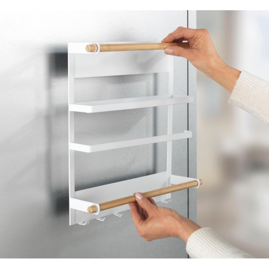 WENKO 54113100 - MAGNA Organizer 33x34 cm White/Brown/Black