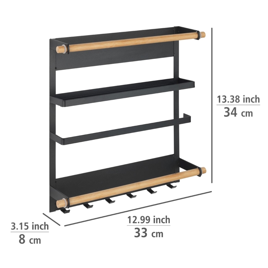 WENKO 54114100 - MAGNA Organizer 33 x 34 cm, Black/Brown