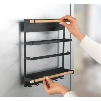 WENKO 54114100 - MAGNA Organizer 33 x 34 cm, Black/Brown