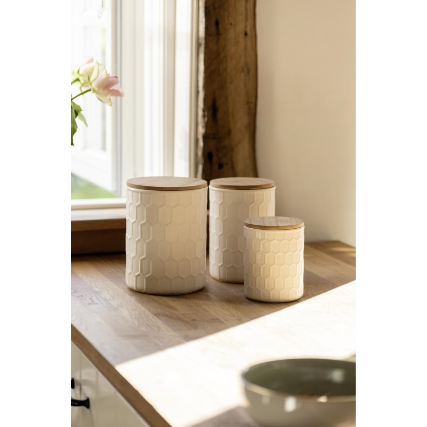 WENKO 54222100 - Box MAYA 13 x 17 cm white/brown