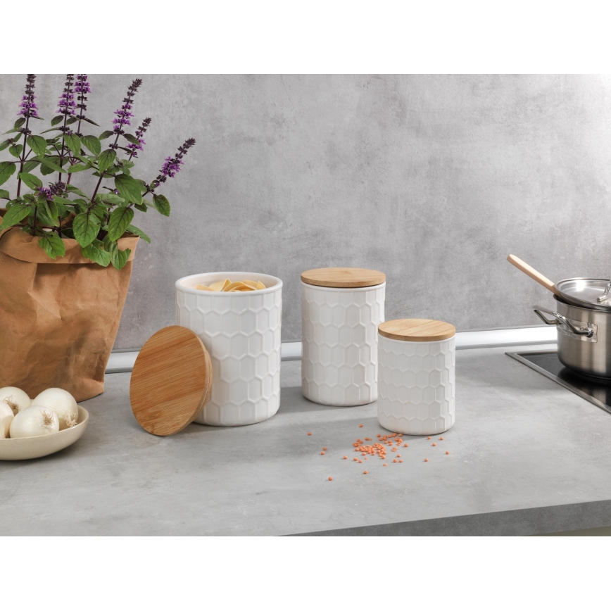 WENKO 54222100 - Box MAYA 13 x 17 cm white/brown