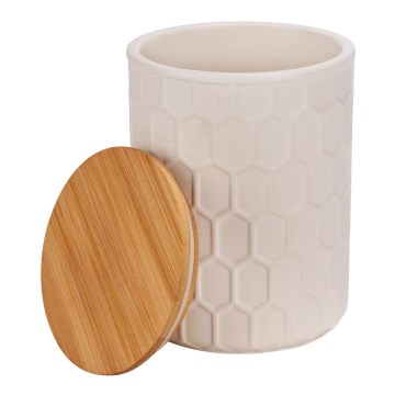 WENKO 54222100 - MAYA Box 13 x 17 cm White/Brown
