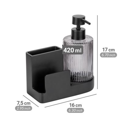 WENKO 54654100 - PINA Organizer 16x17 cm black