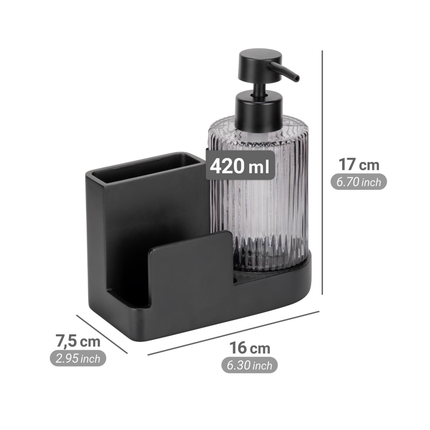 WENKO 54654100 - PINA Organizer 16x17 cm black