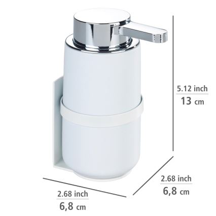 WENKO 54655100 - WOYA 250 ml Soap Dispenser, white/glossy chrome