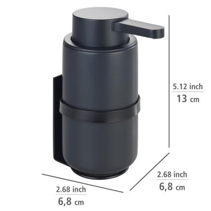 WENKO 54657100 - WOYA 250 ml Soap Dispenser, Black