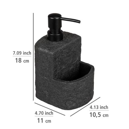 WENKO 54667100 - FESTIVAL soap dispenser 10,5x18 cm black