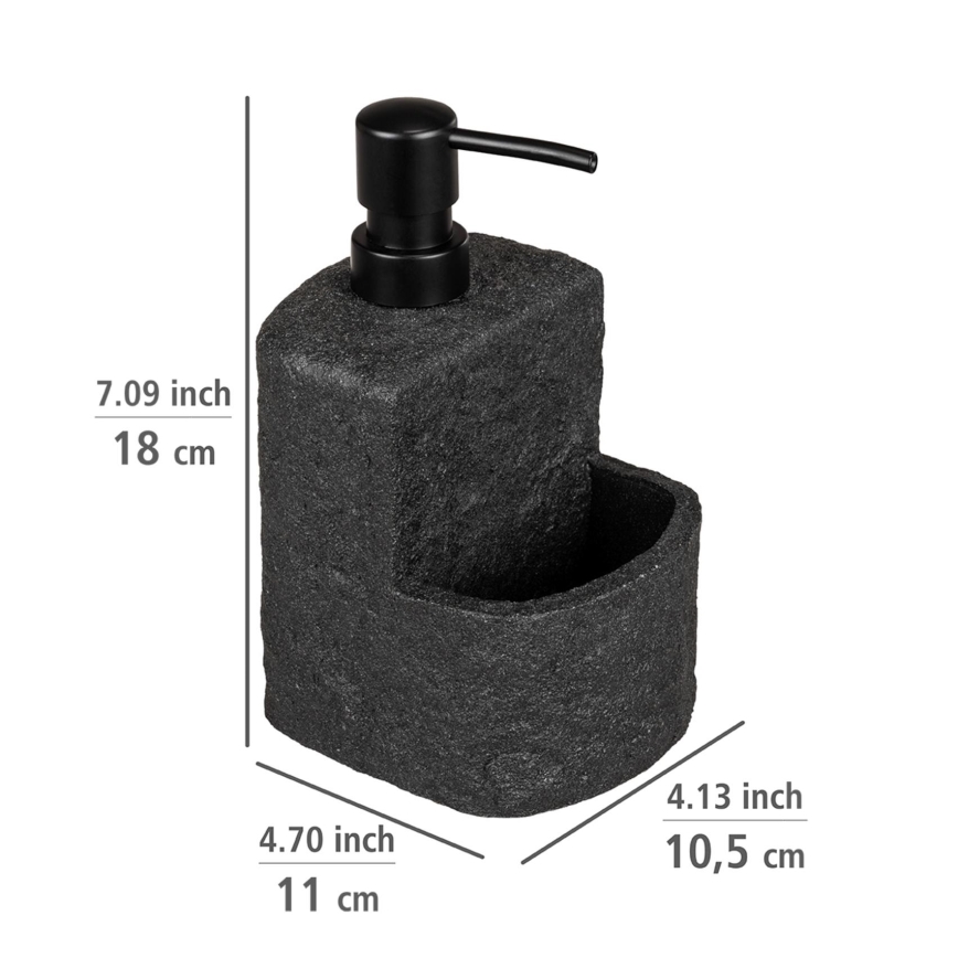WENKO 54667100 - FESTIVAL soap dispenser 10,5x18 cm black
