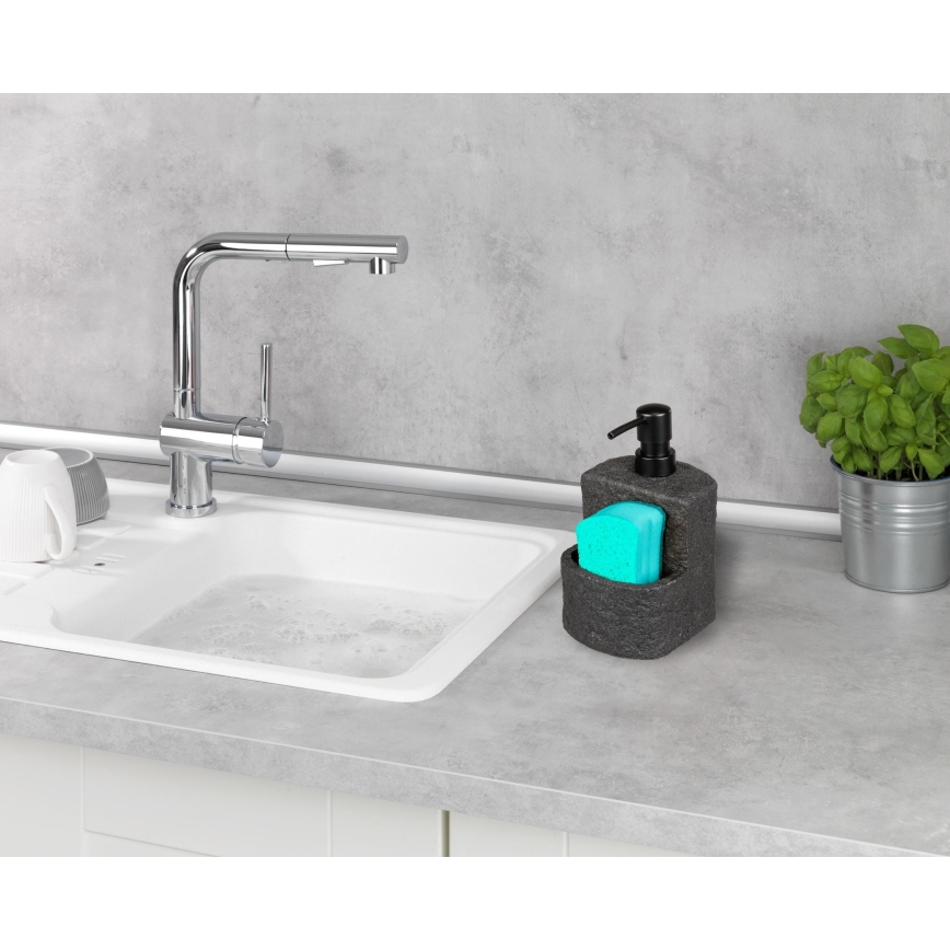 WENKO 54667100 - FESTIVAL soap dispenser 10,5x18 cm black