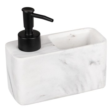 WENKO 54668100 - RESA Soap Dispenser, 14.5 x 14.3 cm, White/Black