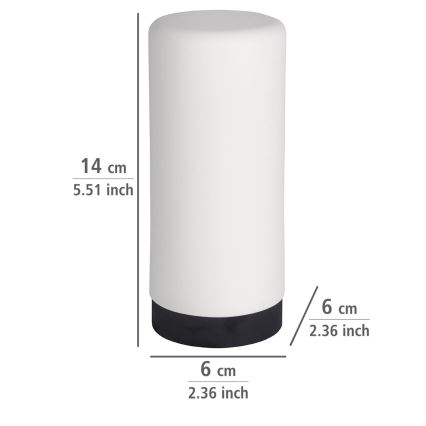 WENKO 54670100 - EASY SQUEEZ-E Dispenser 6x14 cm white/black