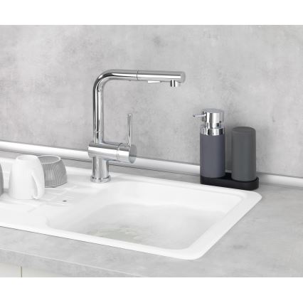 WENKO 54735100 - EASY SQUEEZ-E Cleaning Station 15 x 18 cm, Grey/Grey