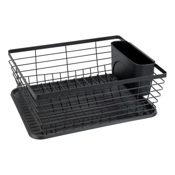WENKO 54766100 - BLACK OUTDOOR KITCHEN Dish Drainer 36x30 cm Black/Black