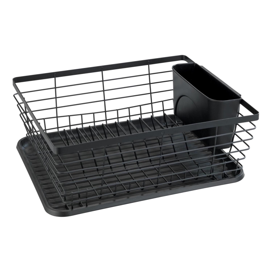 WENKO 54766100 - BLACK OUTDOOR KITCHEN Dish Drainer 36x30 cm Black/Black