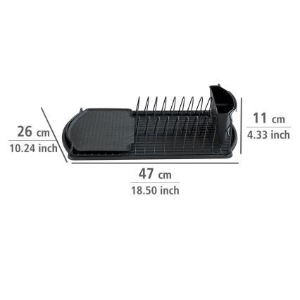 WENKO 54767100 - BASIC Drip Tray 47.5 x 26.5 cm, Black
