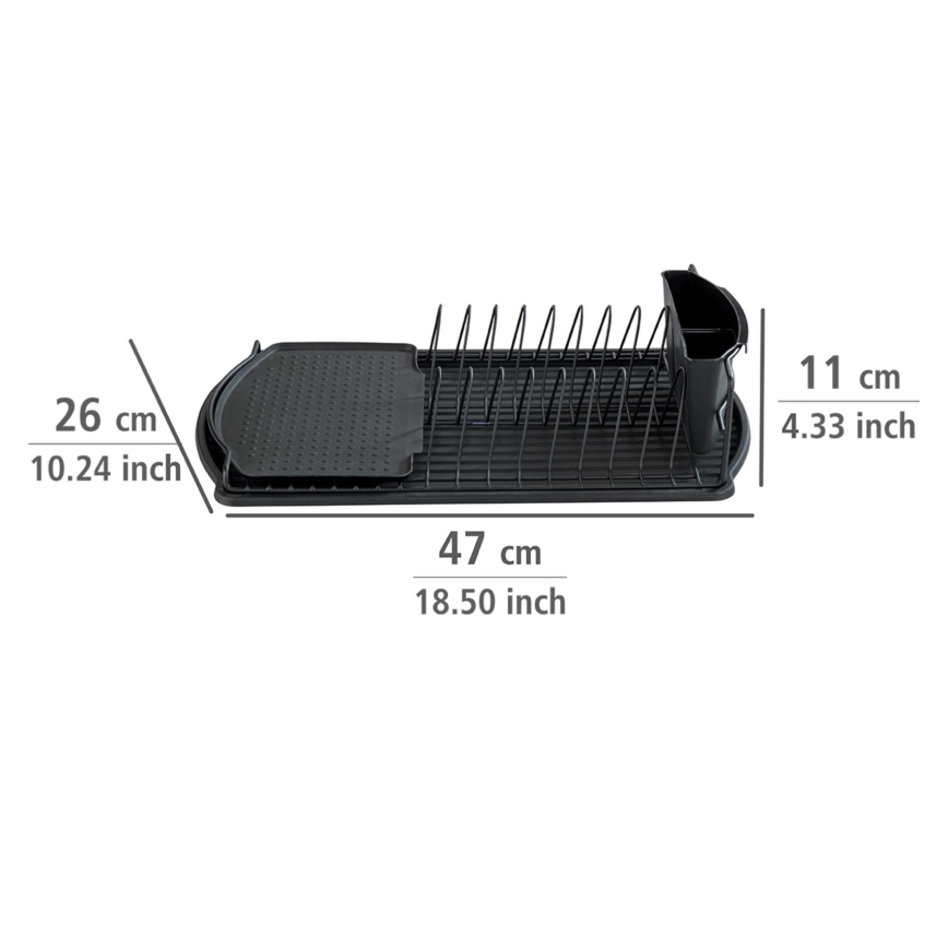 WENKO 54767100 - BASIC Drip Tray 47.5 x 26.5 cm, Black