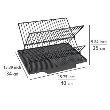 WENKO 54771100 - NELIA Dish Drainer 34x40 cm, Black