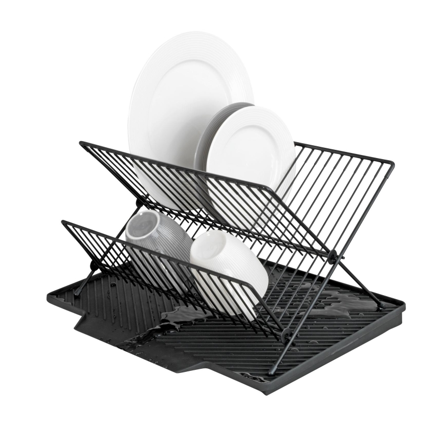 WENKO 54771100 - NELIA Dish Drainer 34x40 cm, Black